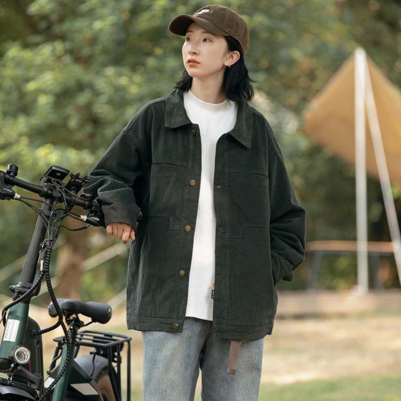 Unisex Shirts Fall Vintage Overalls Jacket