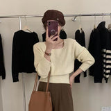 Women Knitwear Autumn and Winter Square Collar Sweater Sweater