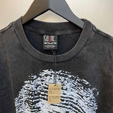 SAINT MICHAEL Vintage T Shirt Direct Spray Washing Water Old Short Sleeve