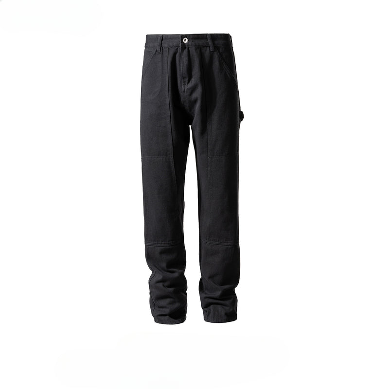 MIJKO Men's Vintage Pants MIJKO autumn and winter trousers men's and women's black and white jeans