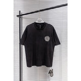 Ch hip-hop t shirts summerchretrocasual short-sleeved sanskrit cross horseshoe high street trendyeasiest for match