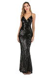 Women's Evening Gown Sexy Sling Backless Stretch Sequins Dress Long Dress