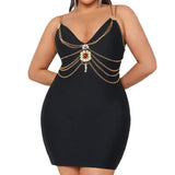 Women's Evening Dress Sexy Suspenders Slim Fit Bandage Dress Dress Dress