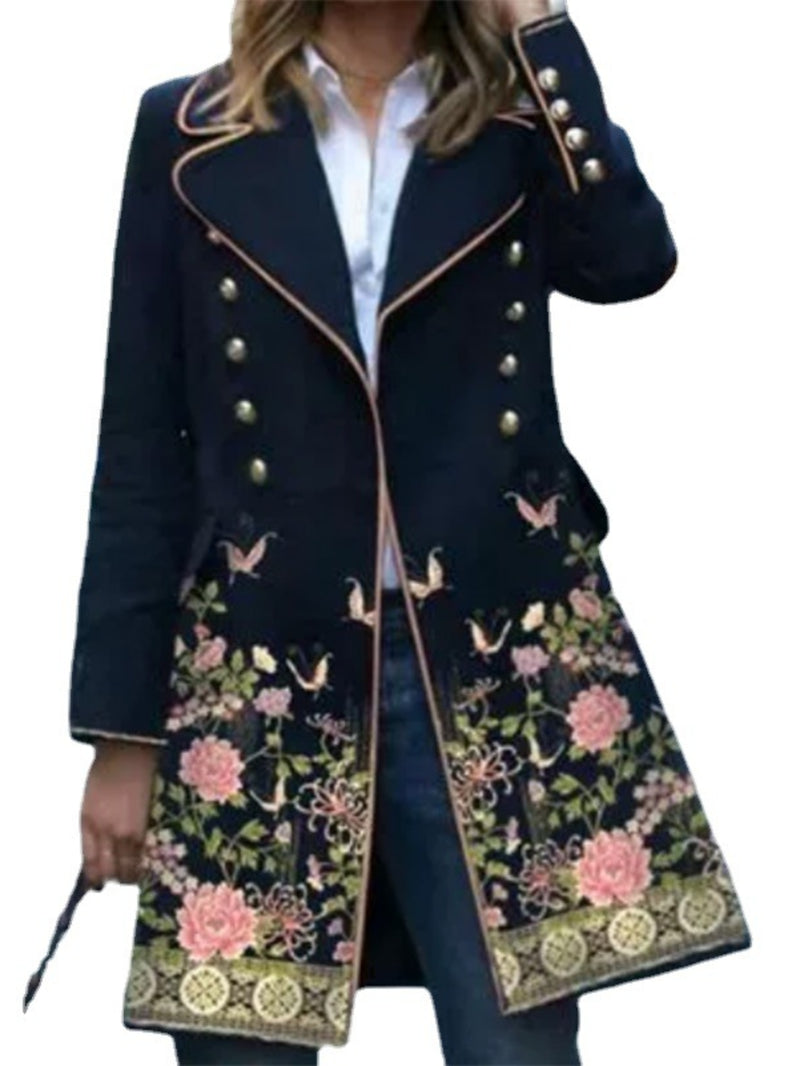 Women Trench Coat Long Trench Coat Woolen Coat