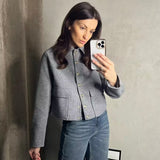 Women Jacket Summer Lapels Short Coat