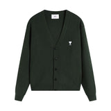 Ami arauneifknittingoutwearfall and wintercouplecardigan woolen heart high weight v neck