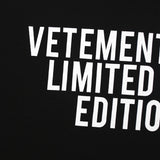Vetements Hoodie VTM Letter Logo Printed Loose Hooded Sweater