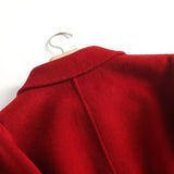 Women Woolen Coat Lapel Classic Style Woolen Blazer Autumn and Winter Loose Cardigan