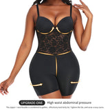 Shapewear Bodysuit Lace Suspender Tie