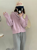 Women Knitted Cardigan Spring Sweater Coat Loose Sweater Cardigan