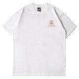 Hip-hop t-shirts: american high street style, short sleeve, cartoon print, relaxed fit, crew neck, trendy tee