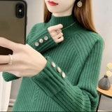 Women Knitwear Autumn and Winter Turtleneck Knitwear Loose Sweater