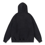 Vetements Hoodie VTM Washed and Worn Joint-Name Rhinestone Letter Loose Hooded Hoodie
