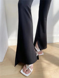 Women Sweatpants Split Hollow out Straight-Leg Pants