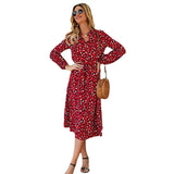 Beth Dutton Wardrobe Spring/Summer Leopard Print Long Sleeve Mid-Length Dress