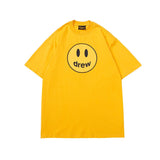 Drew house tshirt r collection d@ew smiley face letter print crew neck pullover short sleeve wholesale single piece