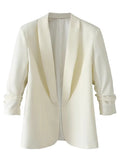 Women's Suits Casual Hemming Sleeve Lapel Small Suit Jacket Women's Top