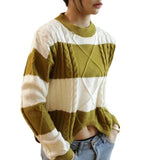 Women Knitwear Autumn and Winter Striped Sweater Loose Sweater