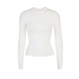 Women T-shirt Autumn Crew Neck Long Sleeve Turtleneck Top