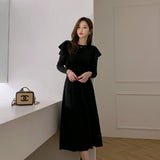 Women Maxi Dress Autumn and Winter Long Dress Sweater