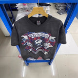 saint m t shirts s.m portrait print crew neck pullover short sleeve top
