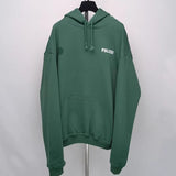 Vetements Hoodie Green Letters Printing plus Velvet Loose Sweater Hoodies
