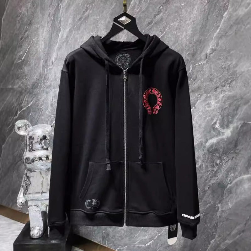 Chh Chrome Hearts Hoodie Horseshoe LOGO Phantom Zip Cardigan Jacket Sweater