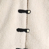 Women Jacket Autumn and Winter Leisure Fleece Short Jacket Lapel Furry Coat