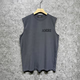 Amiri tank top leaf printing