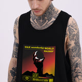 Men Vest Printed Sleeveless T-shirt Summer Sports Vest