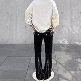 Men Jeans Zipper Split Workwear Casual Jeans Men