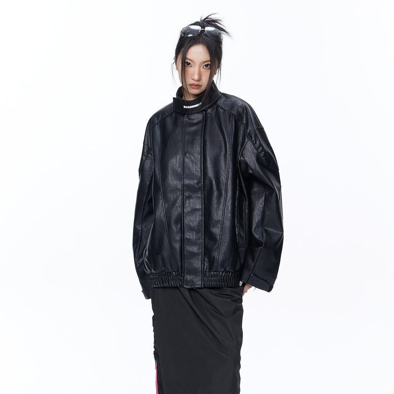 Unisex Jacket Fall Locomotive Style Leather Coat