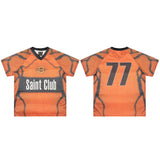 American badge number retro rugby jersey color block mesh breathable v neck short sleeve trendy t