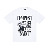 saint m t shirts s.m character & letter graphic crew neck short sleeve tee
