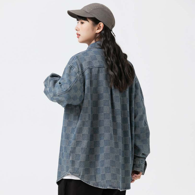Unisex Jacket Autumn Loose Denim Shirt