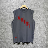 Amiri tank top stereoletter digital printing
