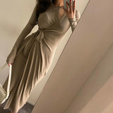 Women Dresses Hollow out Long Sleeve Dress Dress