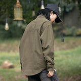 Unisex Shirts Autumn Placket Logo Casual Shirt