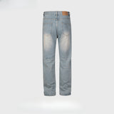 MIJKO Men's Vintage Pants MIJKO Design Washed Trousers Men's and Women's Slim-Fit Jeans