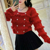 Women Knitwear Spring and Autumn Tassel Sweaters Cardigan
