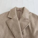 Women Woolen Coat Autumn and Winter Long over the Knee Woolen Coat
