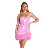 Harlem Night Attire Dress Sexy Tight Dress Sequin Slip Dress