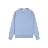 Ami araunrif little heart autumn/winter knit wool sweater - embroidered high-gauge crewneck for couples & wedding photos