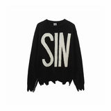 Saint m t sweater streetwear brand distressed graphic crewneck pullover