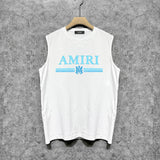 Amiri tank top colorfulletter horizontal stripprinting