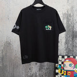 Ch hip-hop t shirts high streetch crow short sleeve sanskrit camouflage cross classic loosecasualamerican heavy weight