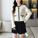 Women Knitwear Autumn and Winter round Neck Sweater Loose Knitted Cardigan