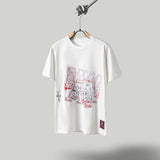 Travis Scott T Shirts x Mitchell x Ness SS24 UNIVERSITY OF ALABAMA LOGO printed lettering short sleeves