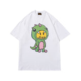 Drew house tshirt r d@ew cartoon dinosaur print crew neck pullover short sleeve
