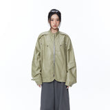 Unisex Jacket Autumn Stand Collar Leather Jacket